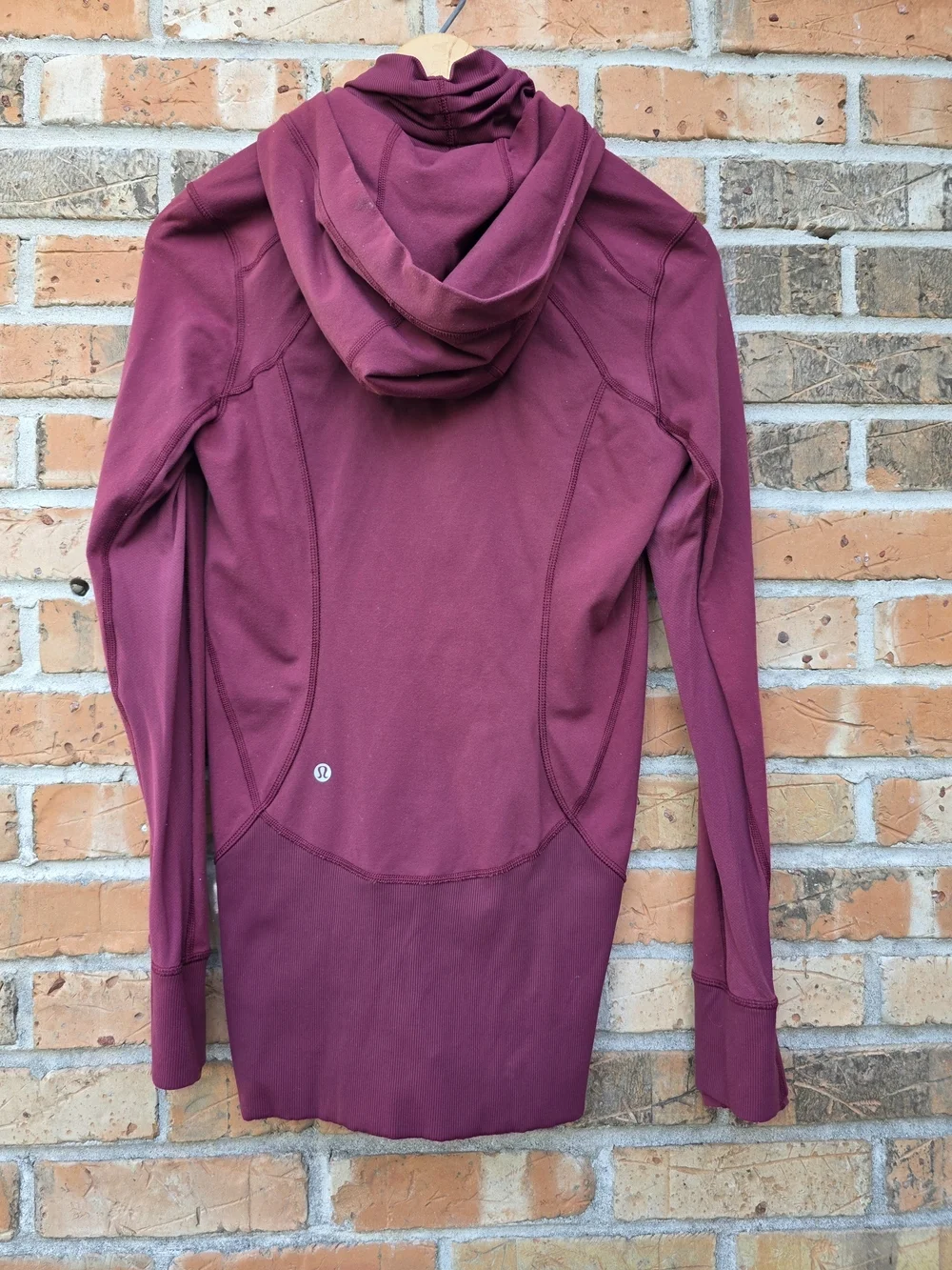 lululemon athletica wine zip-up hoodie